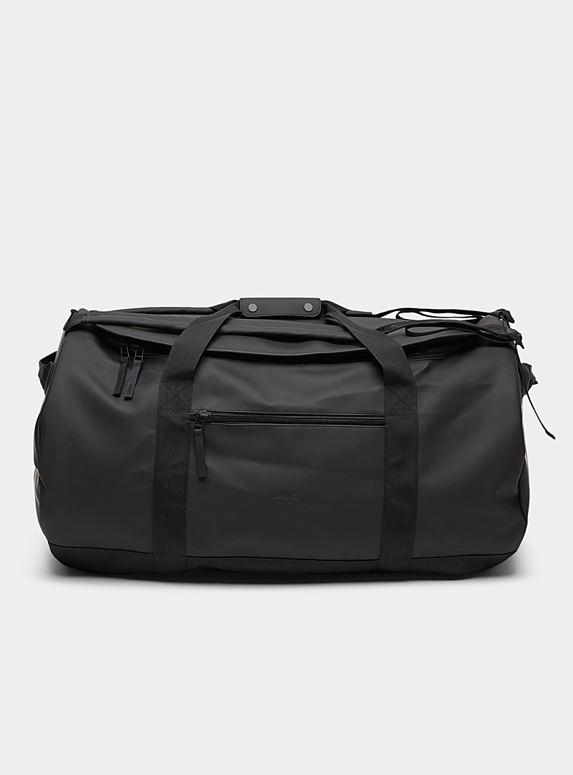 Rains Black All-over black XL duffle bag for men