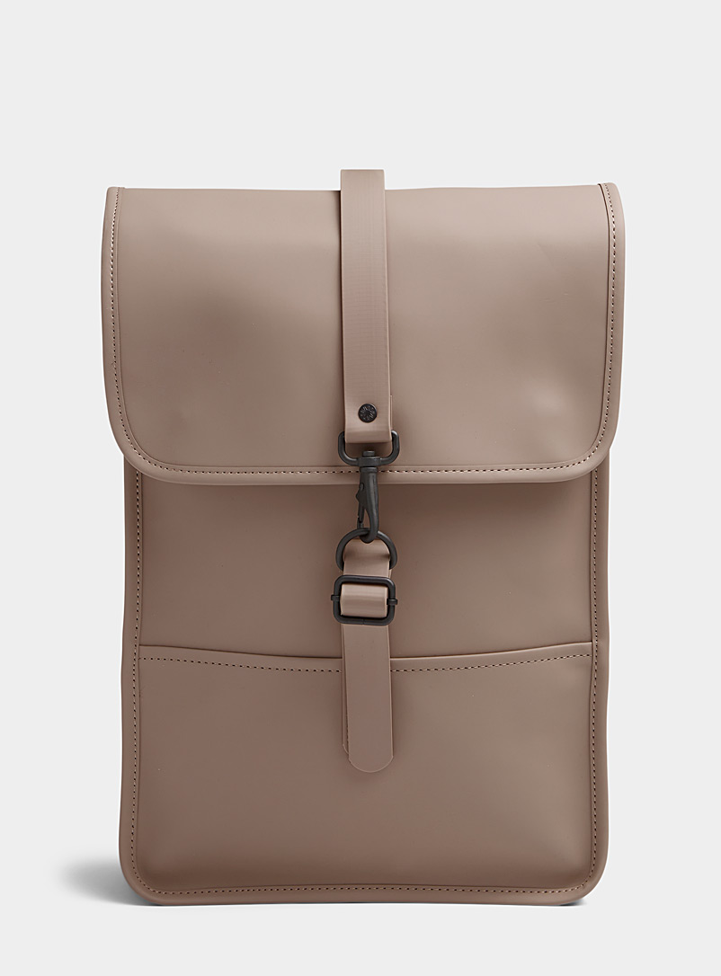 Rains Light Brown Minimalist backpack for women