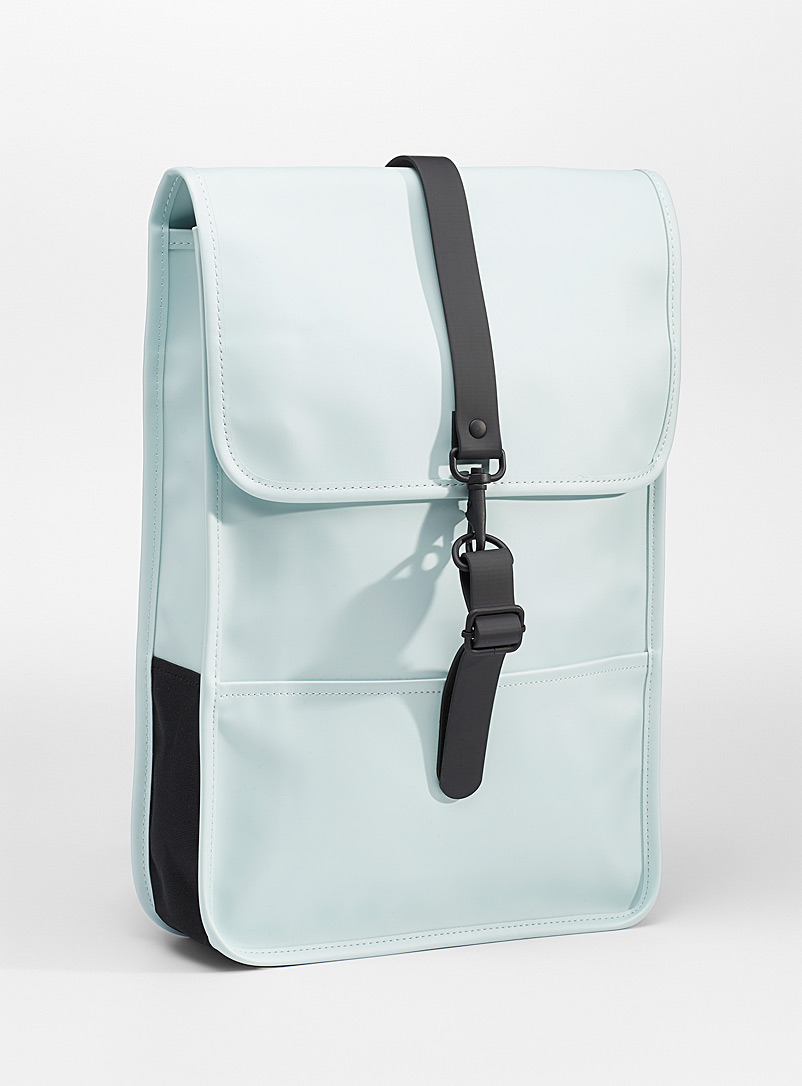 Rains Slate Blue Minimalist backpack for women