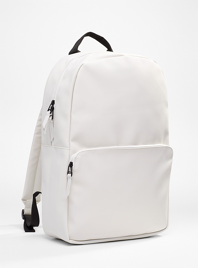 Rains Ivory White Field minimalist backpack for women