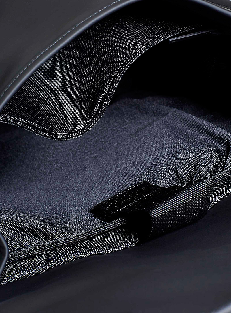 Rains Black Matte waterproof backpack for men