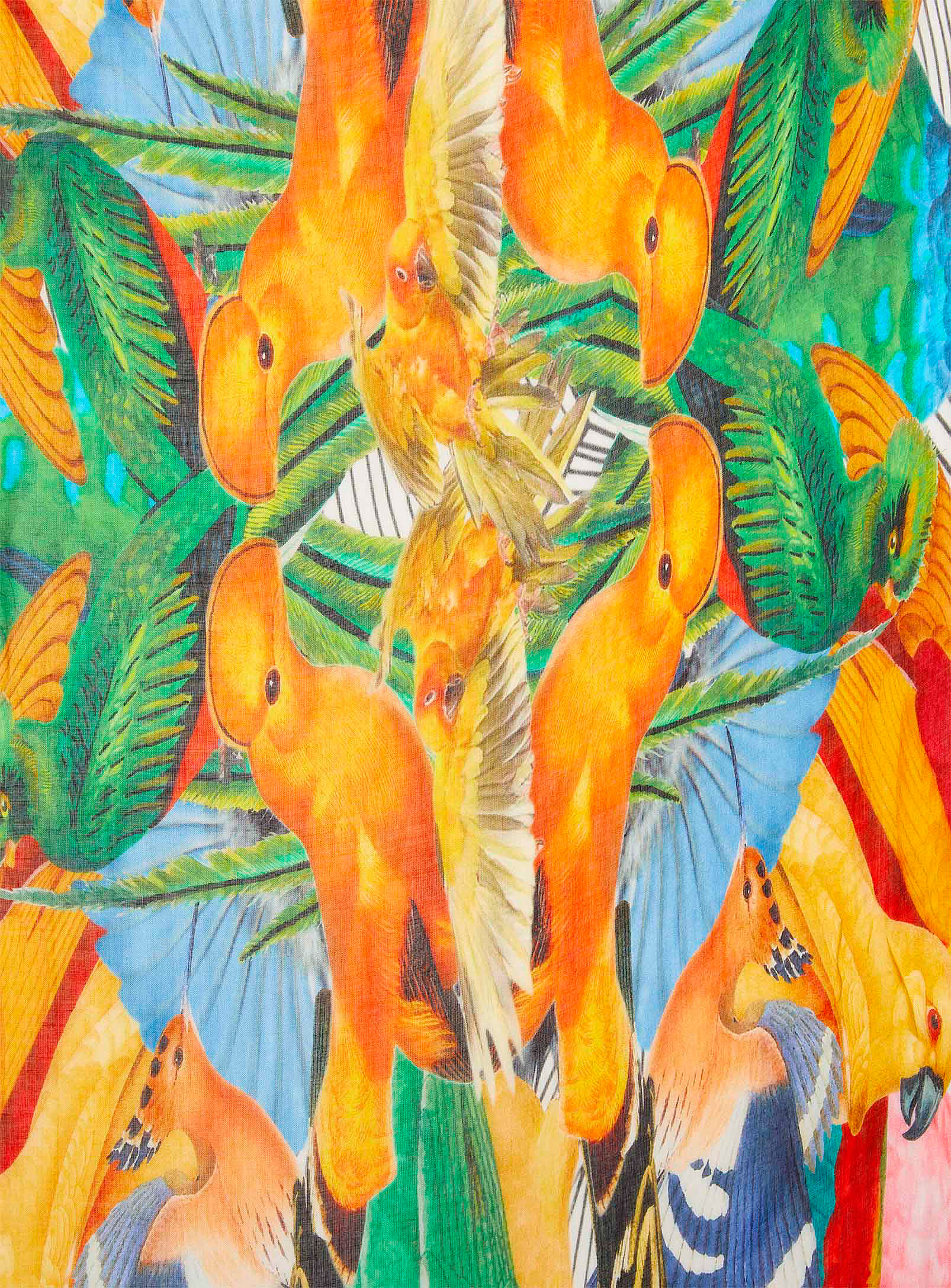 The Artists Label - L'écharpe légère oiseaux tropicaux