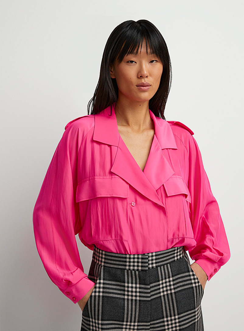 Smythe Pink Surplus pink blouse for women