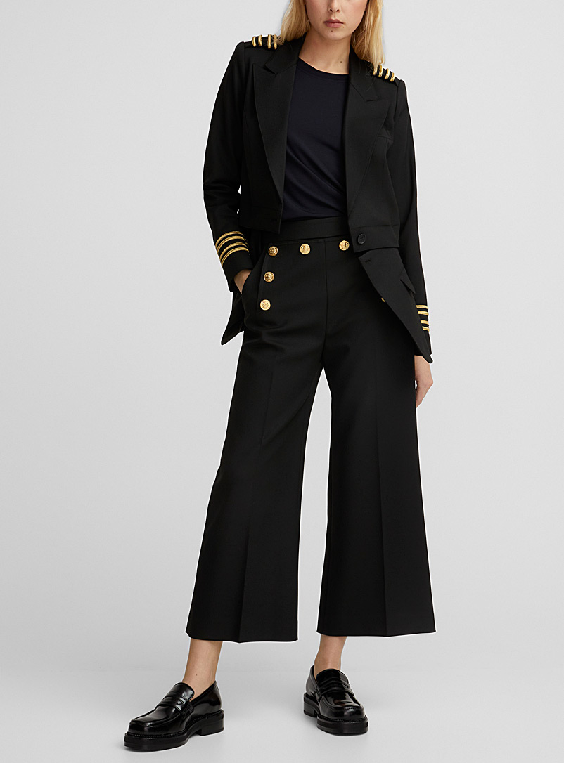Smythe Black Nautical pants for women