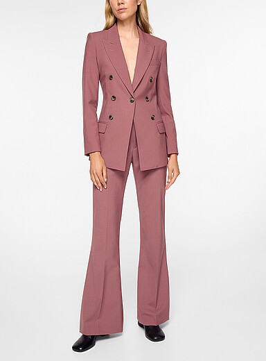 Smythe Dusty Pink Mauve minimalist flared pant for women