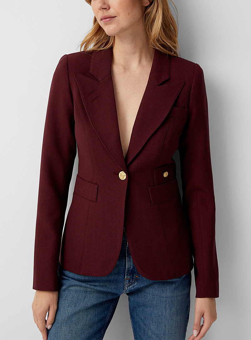 Smythe Medium Crimson Classic blazer for women