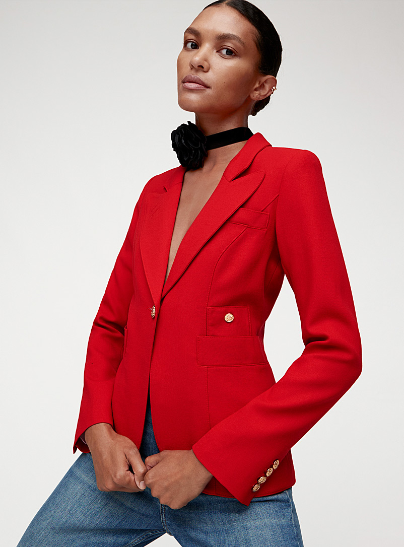 Smythe Red Duchess blazer for women