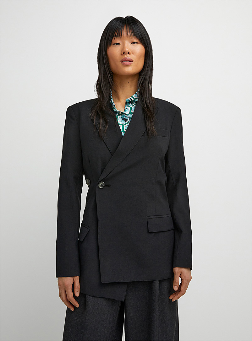 Smythe Black Crovver buttoned blazer for women
