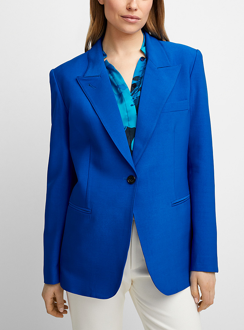 Smythe Blue Loose 90s blue blazer for women