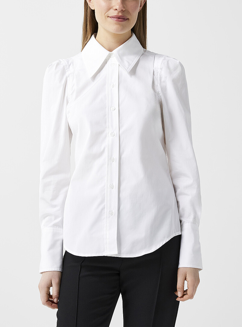 Poplin pleated shoulders shirt product image (primary)