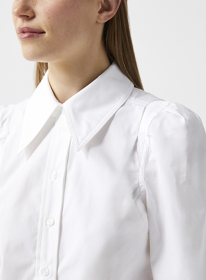 Poplin pleated shoulders shirt product image 2