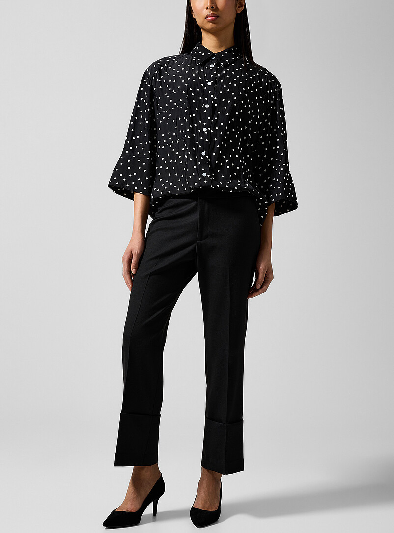 Large cuff straight leg pant product image (primary)
