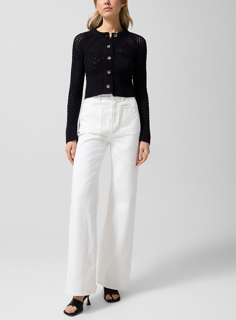 Dove white wide-leg jean product image (primary)