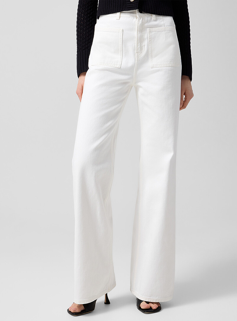 Dove white wide-leg jean product image 2