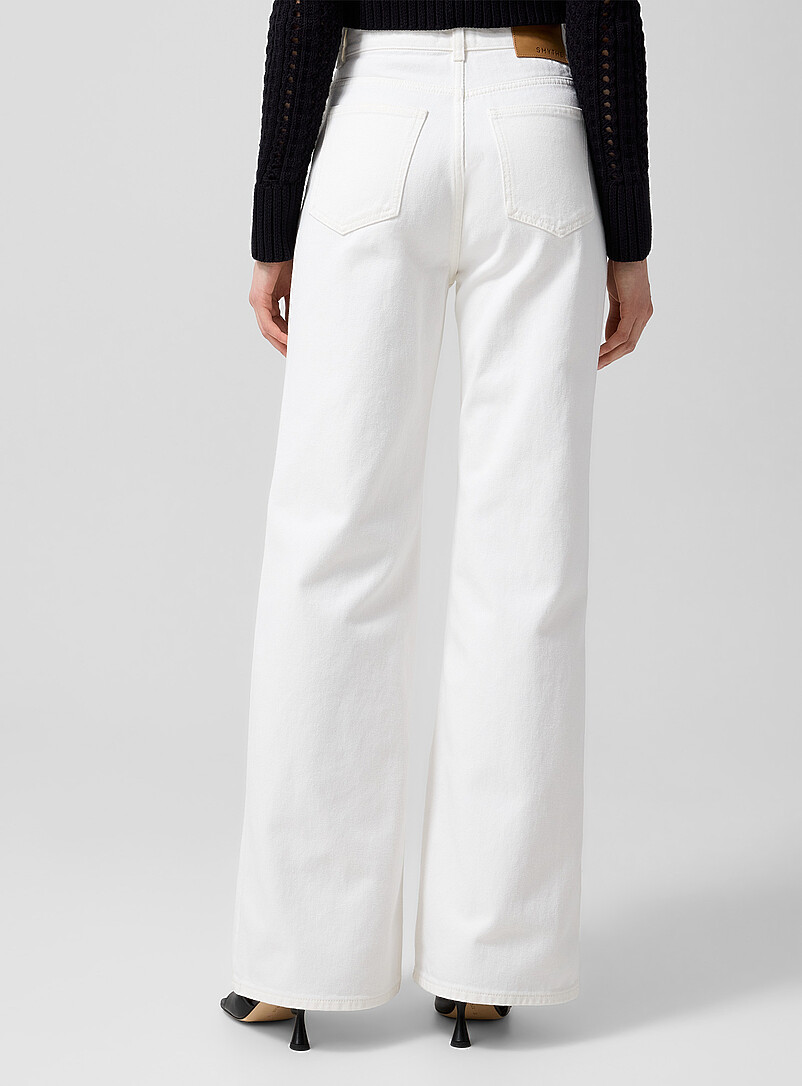 Dove white wide-leg jean product image 3