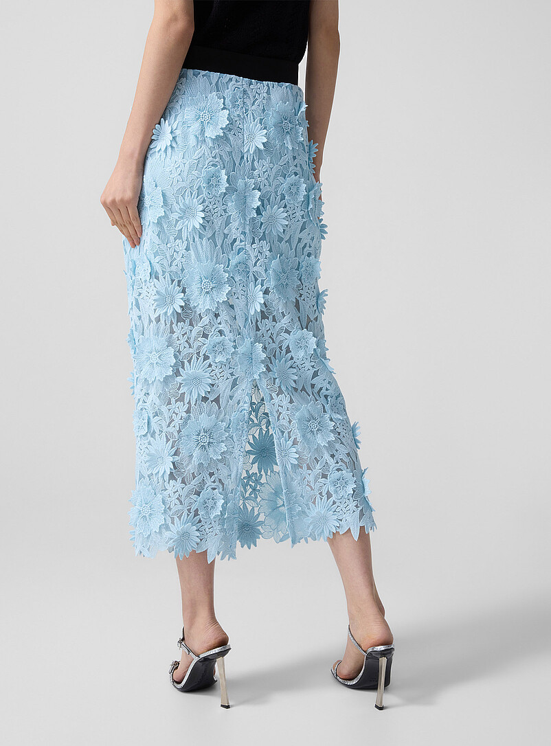 Floral appliqué pencil skirt product image 3
