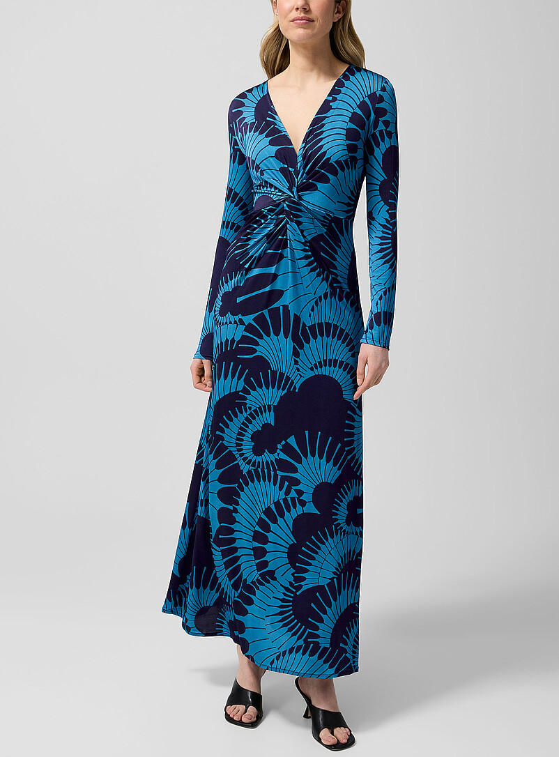 Ruched V-Neck Dress