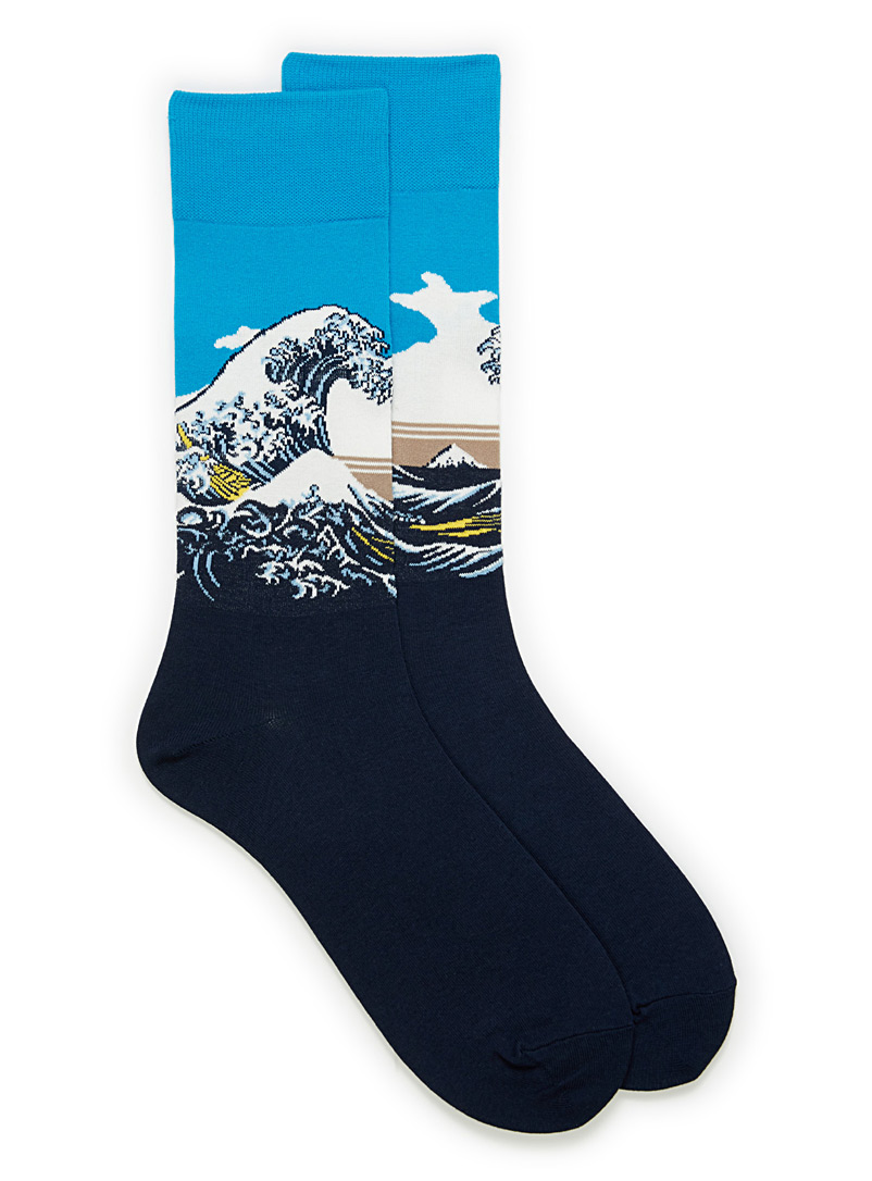 Hot Sox Marine Blue The great wave socks for men
