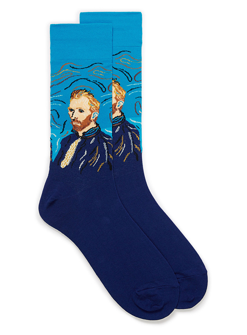Hot Sox Blue Self-portrait socks for men