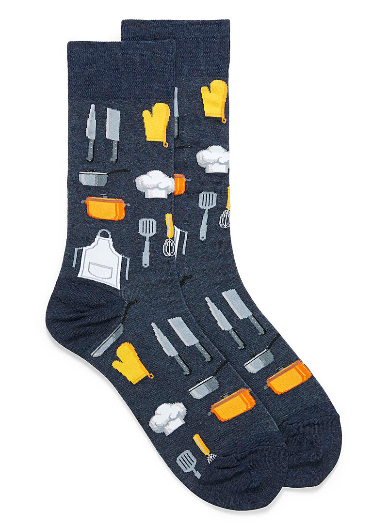Hot Sox Slate Blue Master chef tools socks for men