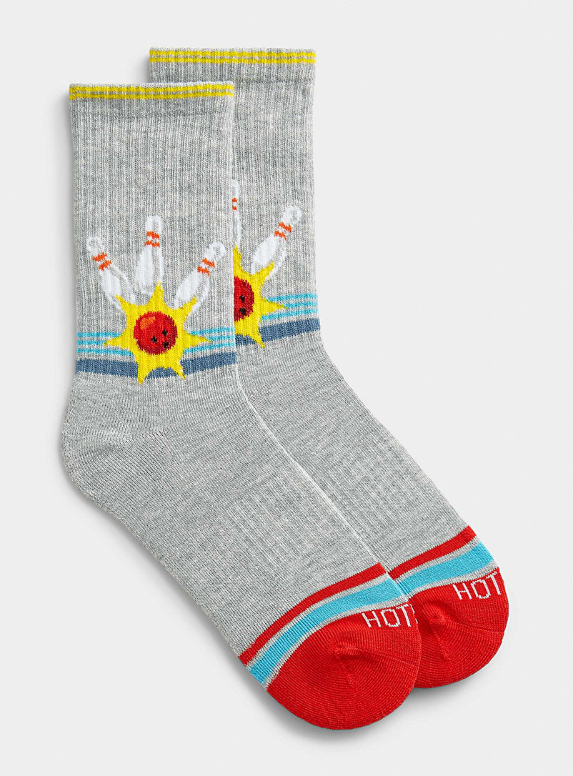 Hot Sox Grey Bowling sock for women