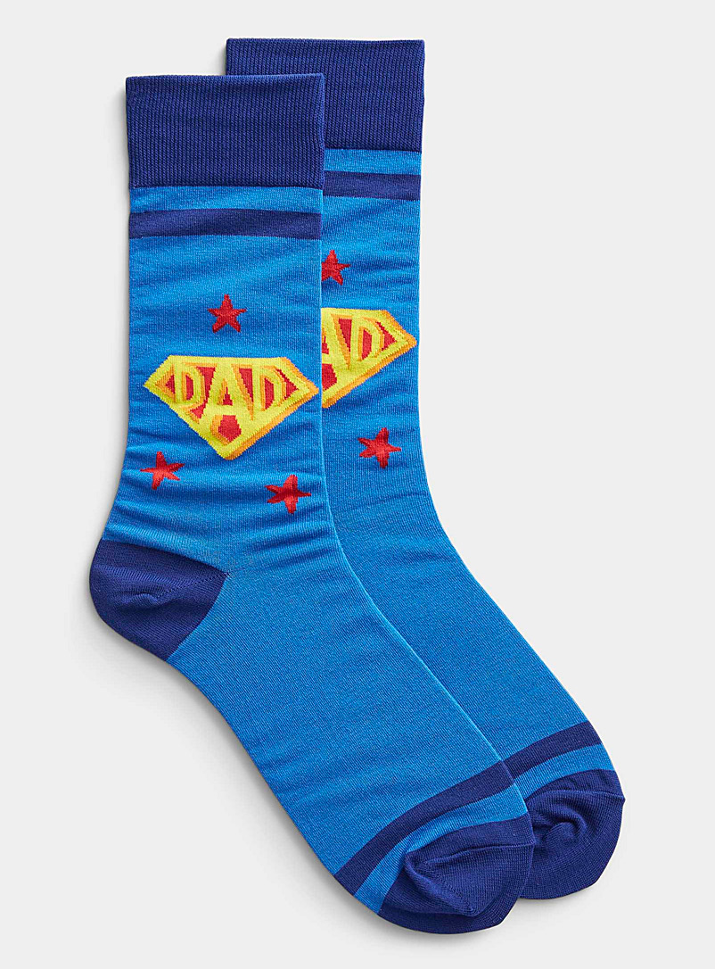 Hot Sox Sapphire Blue Super Dad socks for men