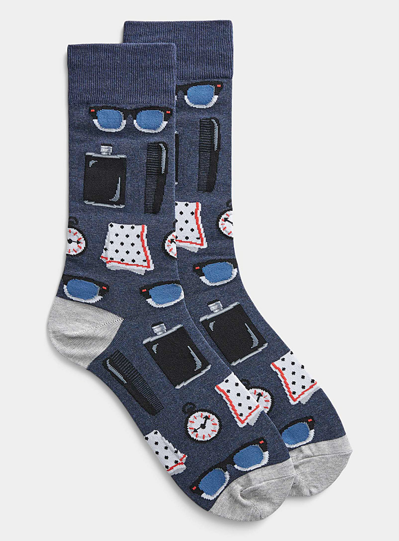 Hot Sox Slate Blue Sophisticated essentials socks for men