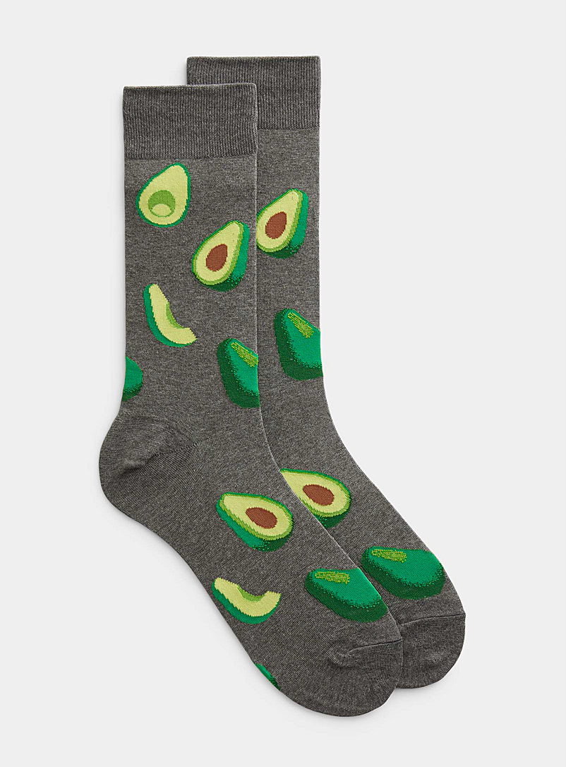 Hot Sox Charcoal Avocado sock for men