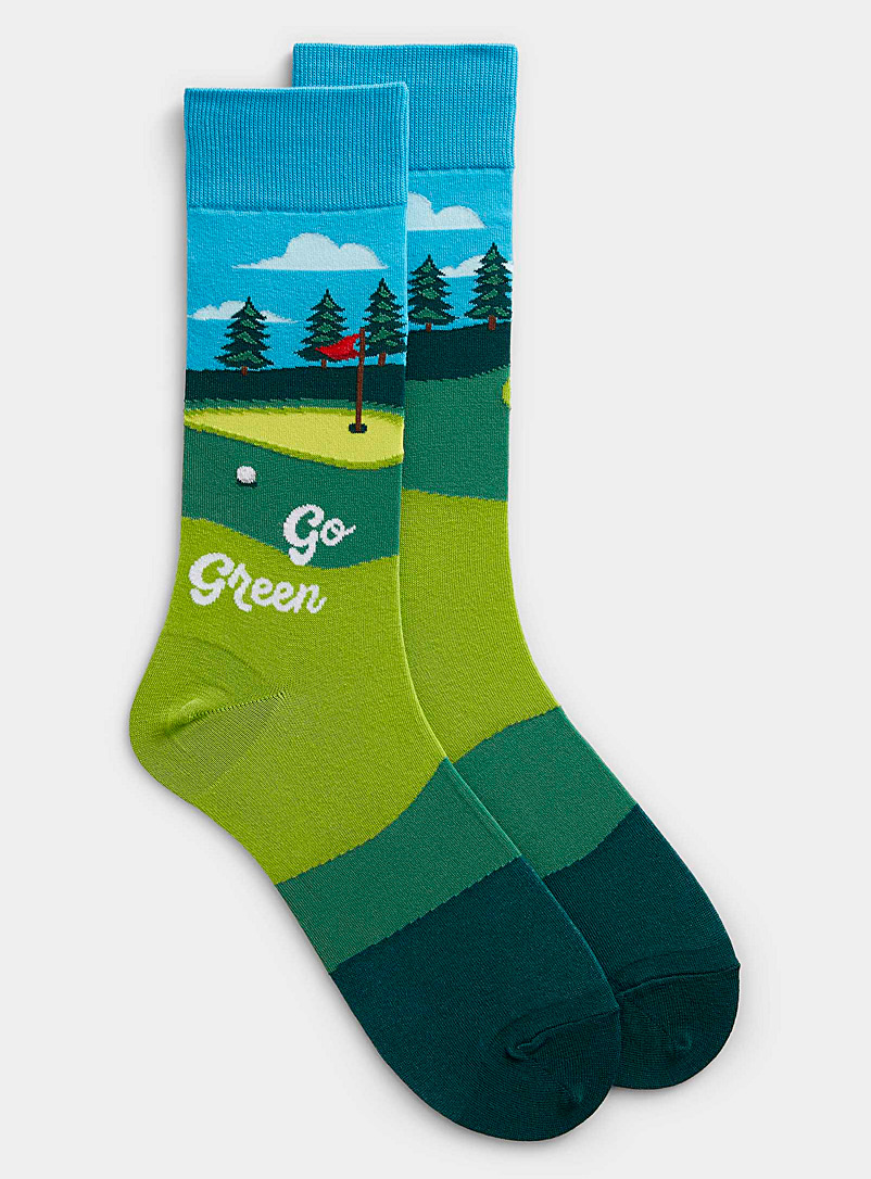 Hot Sox Patterned Green Shot on the green sock for men