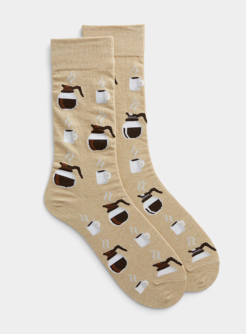Hot Sox Assorted beige Coffee sock for men