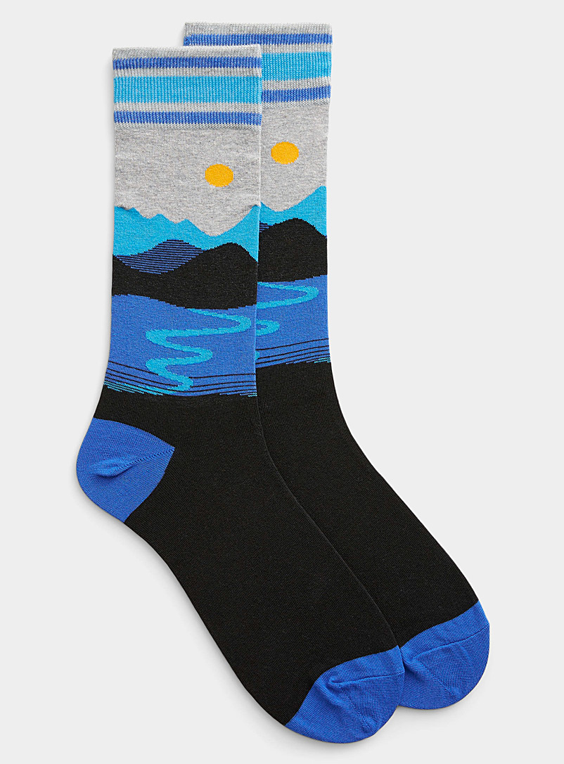 Hot Sox Assorted black Ski mountain sock for men