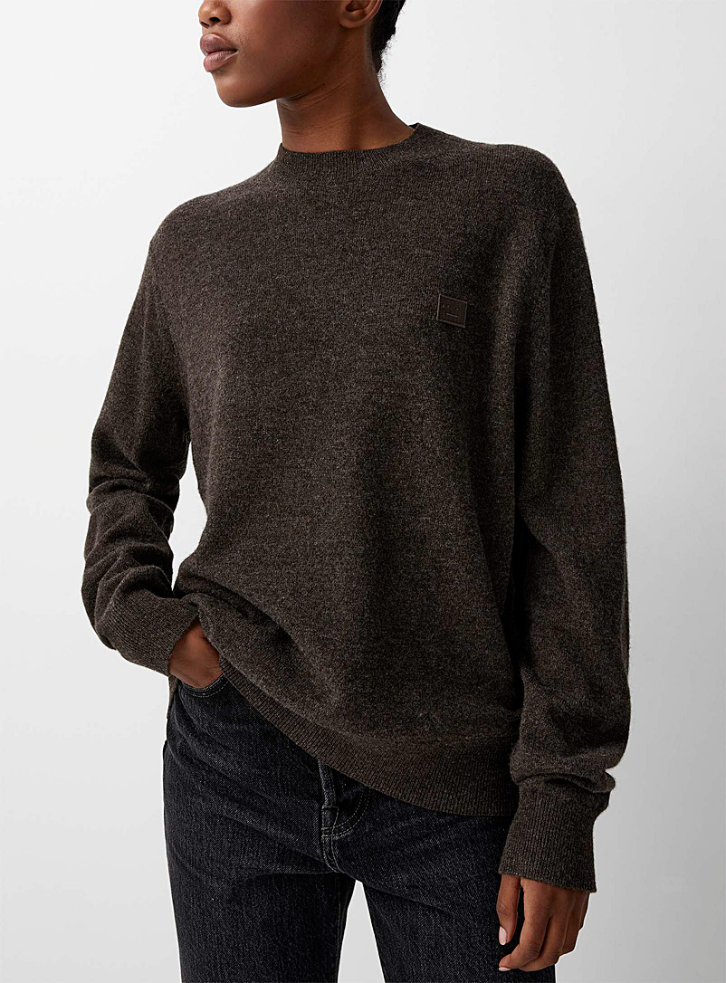 Acne Studios Dark Brown Face sweater for women