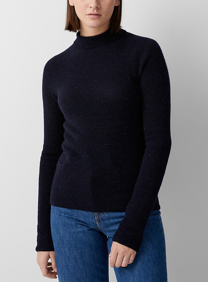 Acne Studios Dark Blue Alpaca turtleneck sweater for women