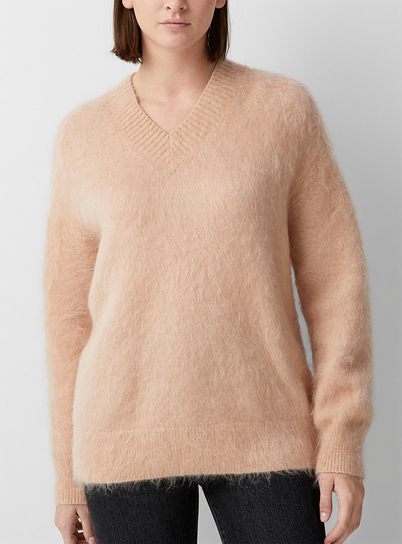 Acne Studios Cream Beige Soft tones mohair sweater for women
