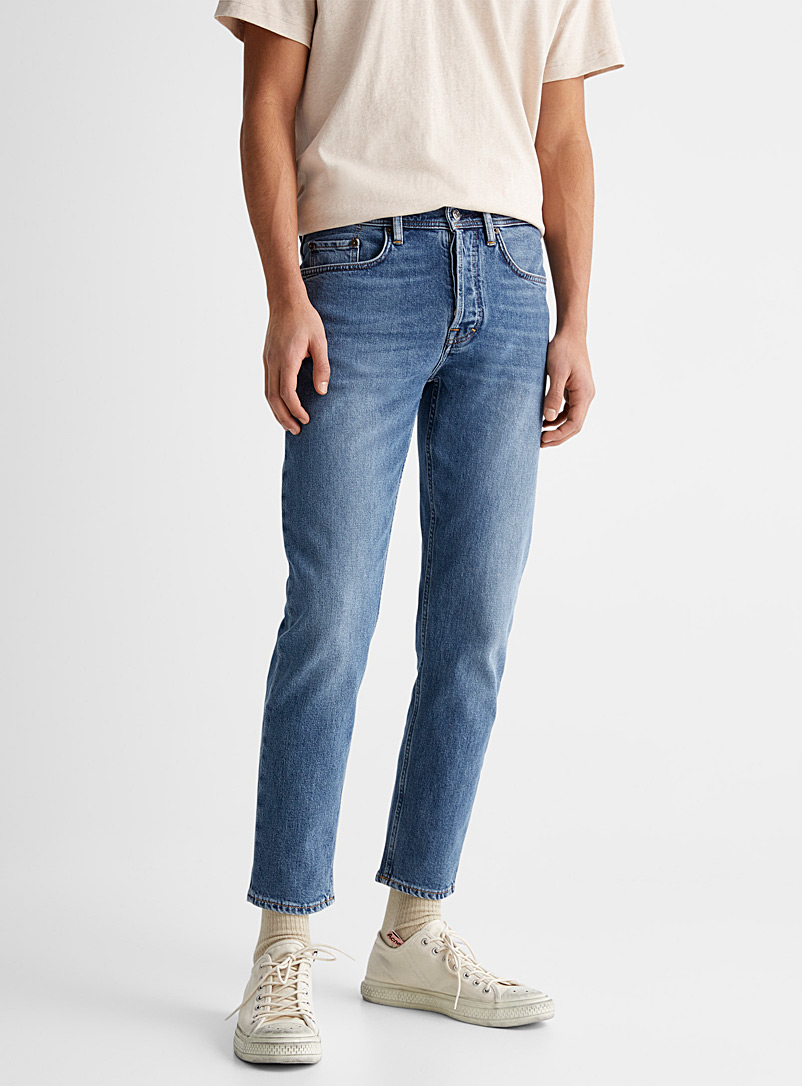 Acne Studios: Le jean ajusté longueur cheville Bleu pour homme