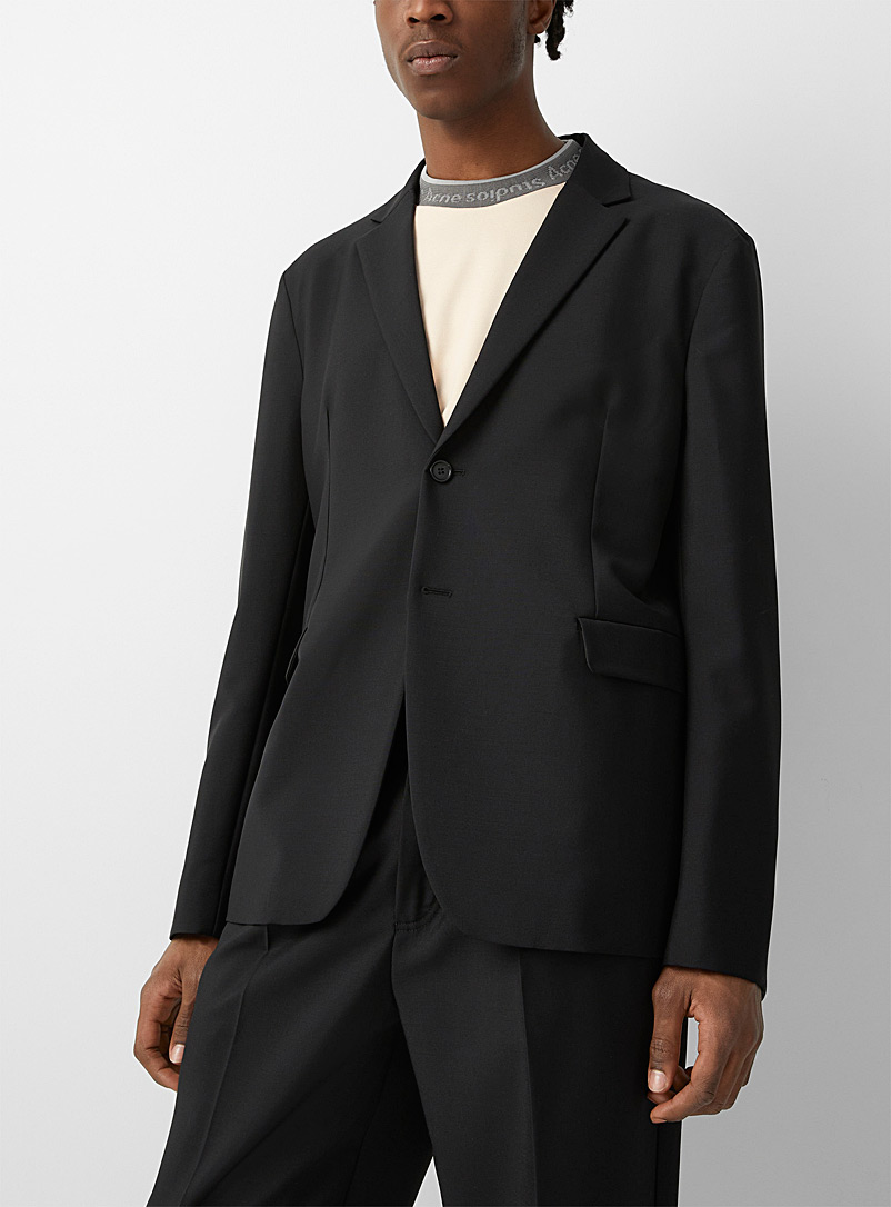 Acne Studios Black Soft wool-mohair blend blazer for men