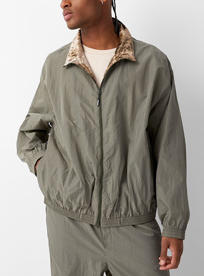 Acne Studios Grey Wrinkled nylon jacket for men