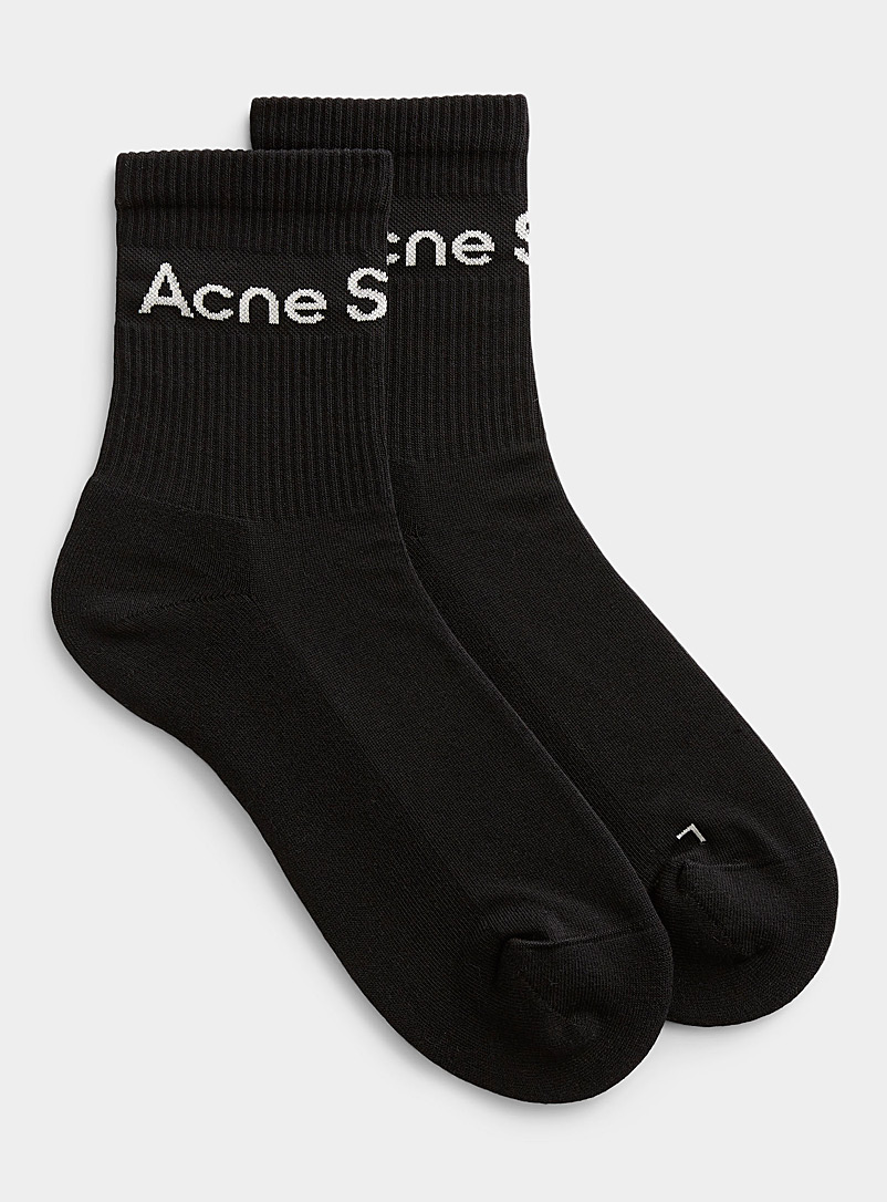 Acne Studios Black Bubble ribbed socks for men