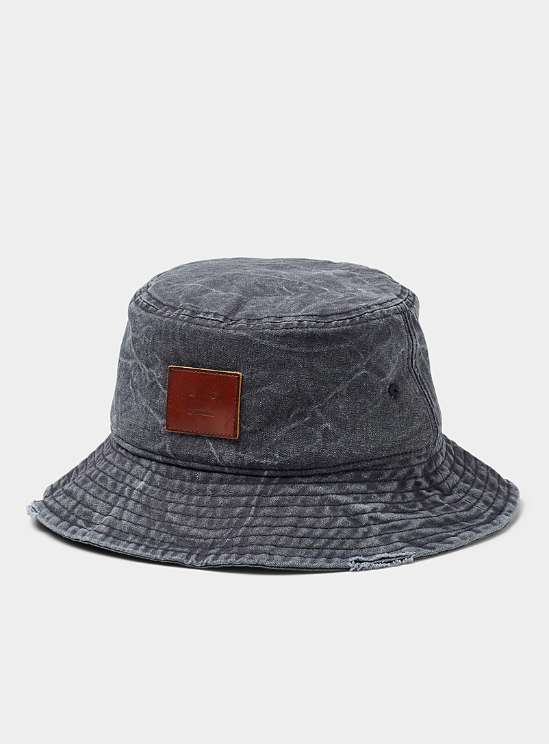 Acne Studios Grey Faded effect bucket hat for men