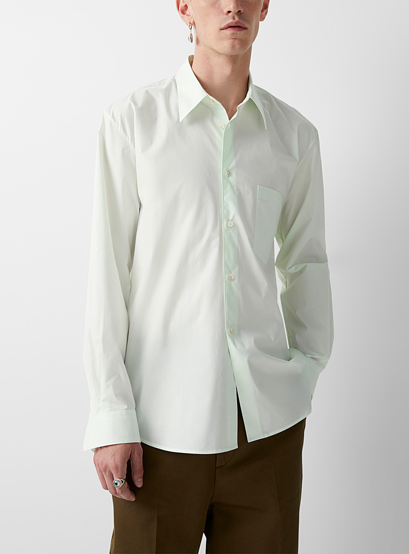 Acne Studios: La chemise popeline menthe Vert pâle-lime pour homme
