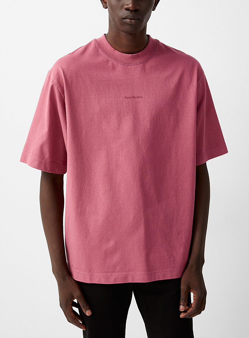 Acne Studios: Le t-shirt signature minimaliste Rose pour homme