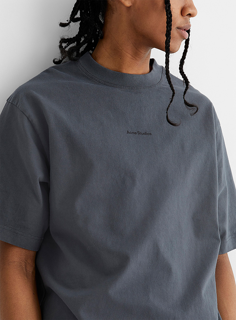 Acne Studios Grey Structured jersey signature T-shirt for men