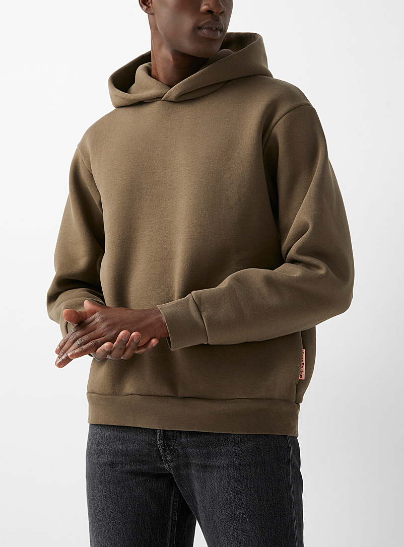 Acne Studios Light Brown Vertical pockets hooded sweatshirt for men