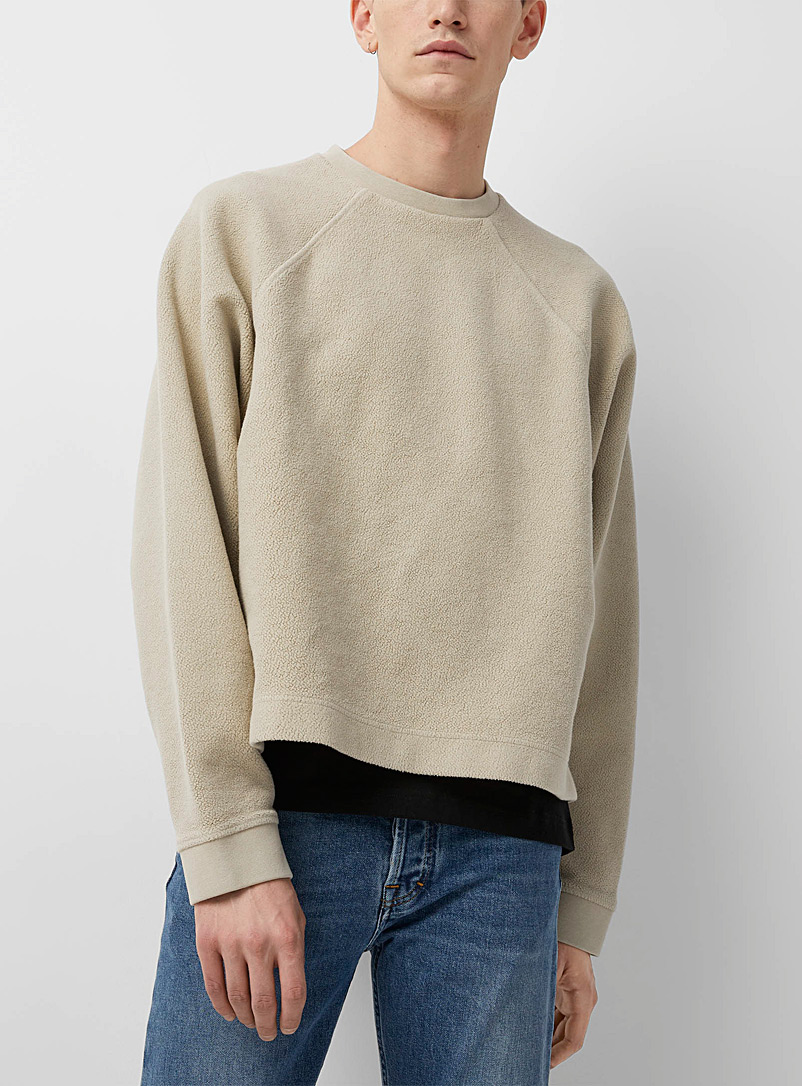 Acne Studios Green Terry texture raglan sweatshirt for men