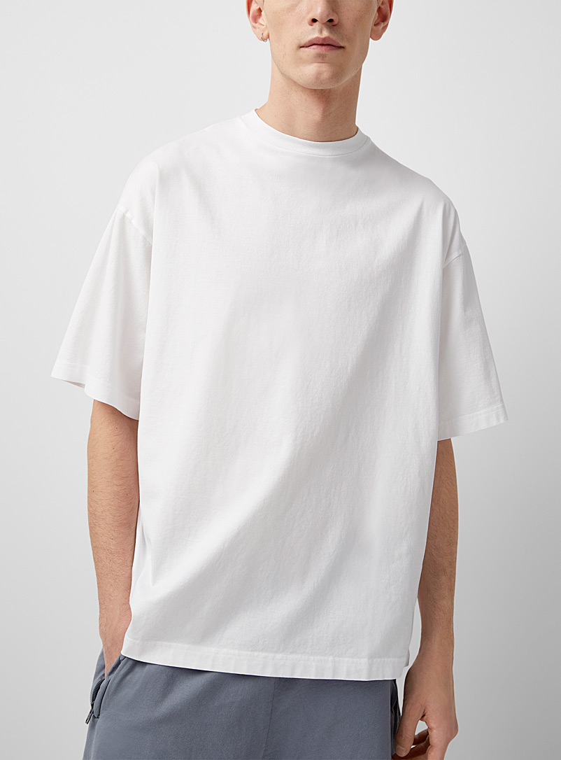 Acne Studios White Side label minimalist T-shirt for men