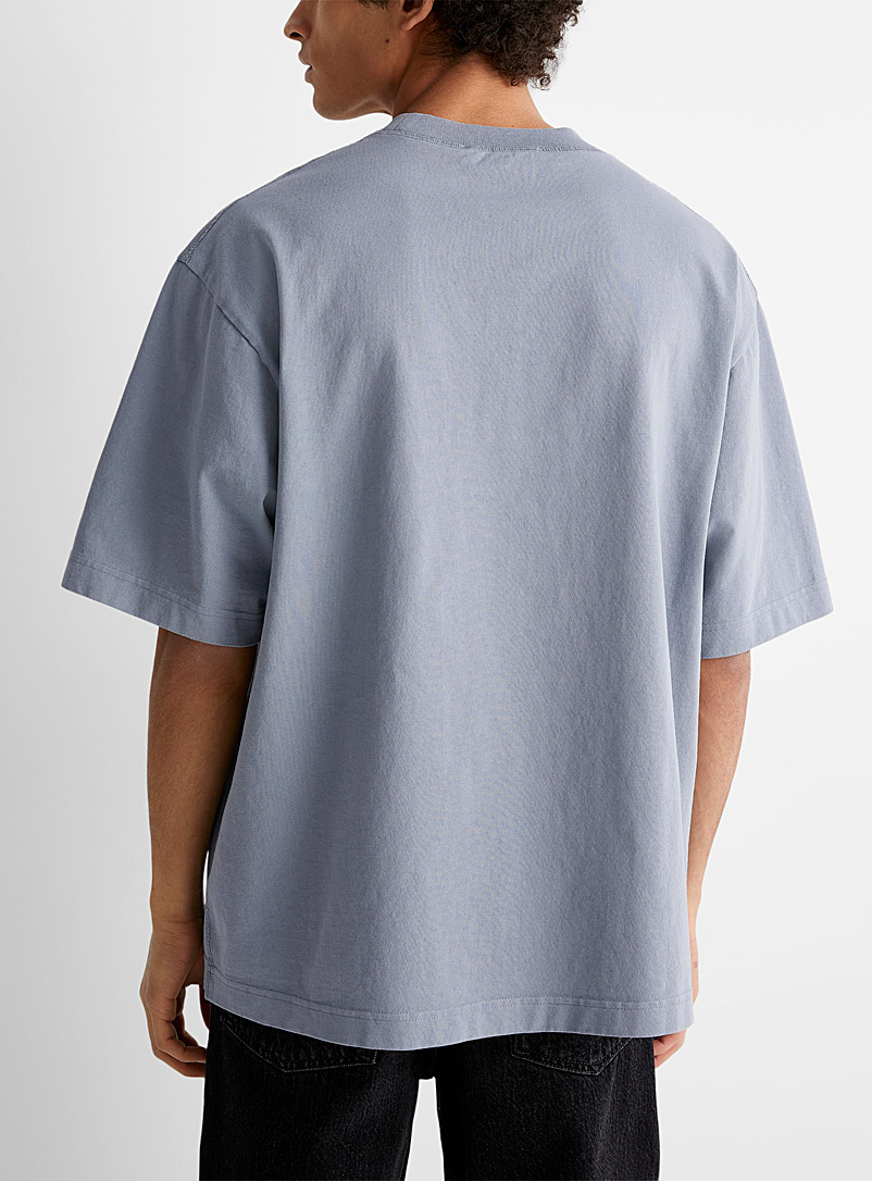Acne Studios: Le t-shirt signature minimaliste Bleu pâle-bleu poudre pour homme