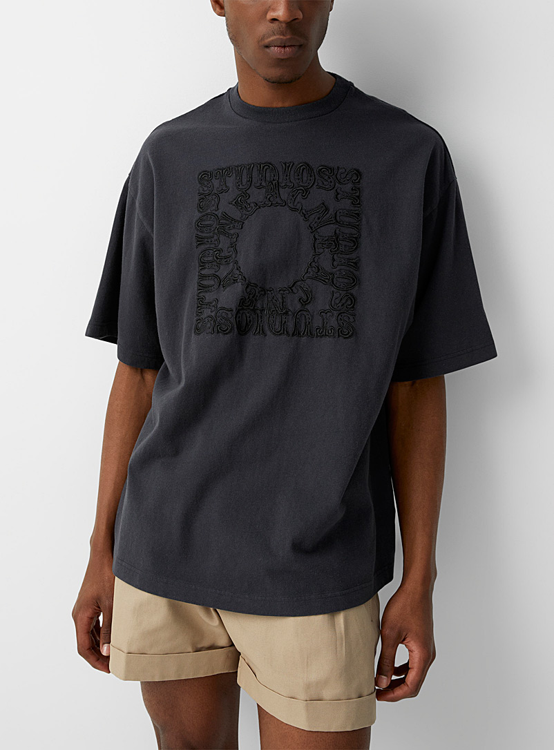 Acne Studios Black Circus logo T-shirt for men