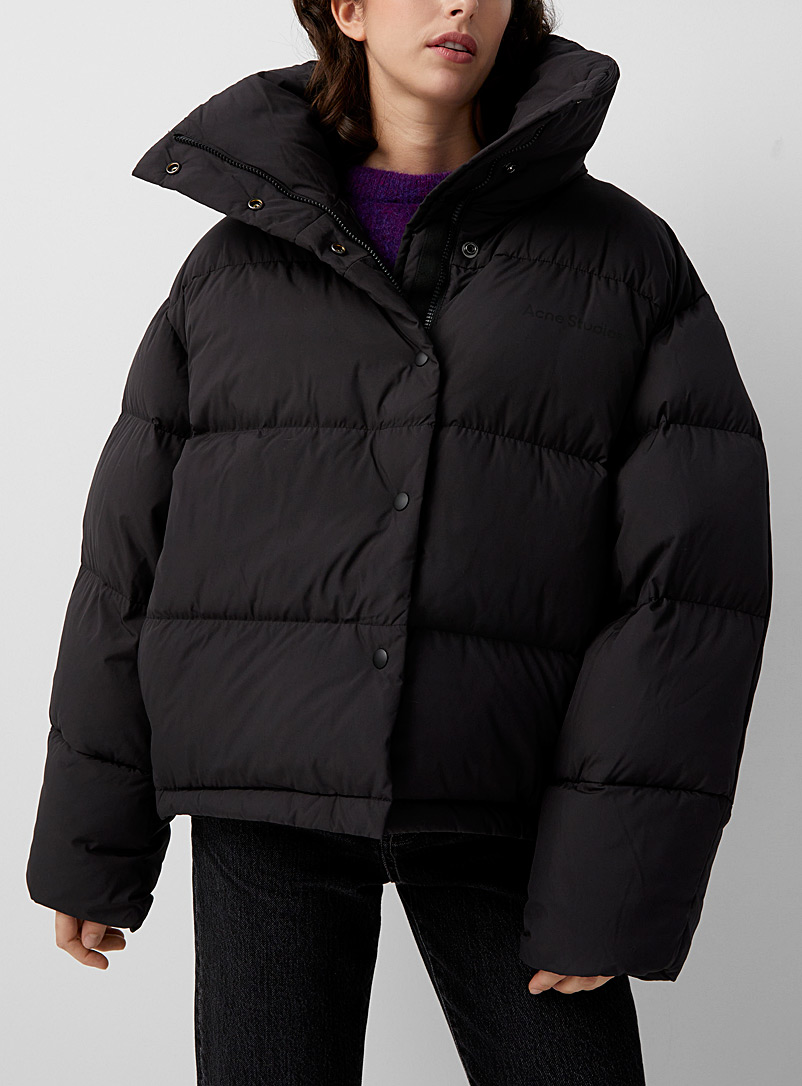 Acne Studios Black Oversized down puffer jacket for women