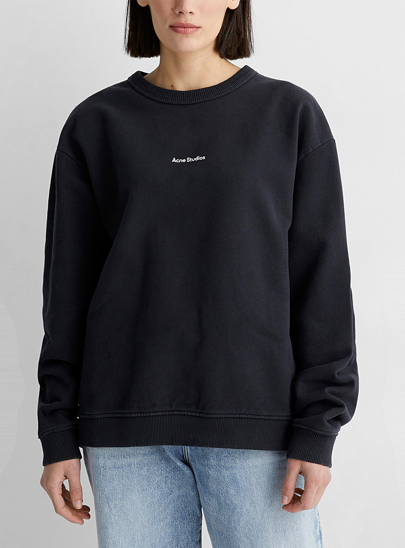 Acne Studios Black Mini-logo sweatshirt for women