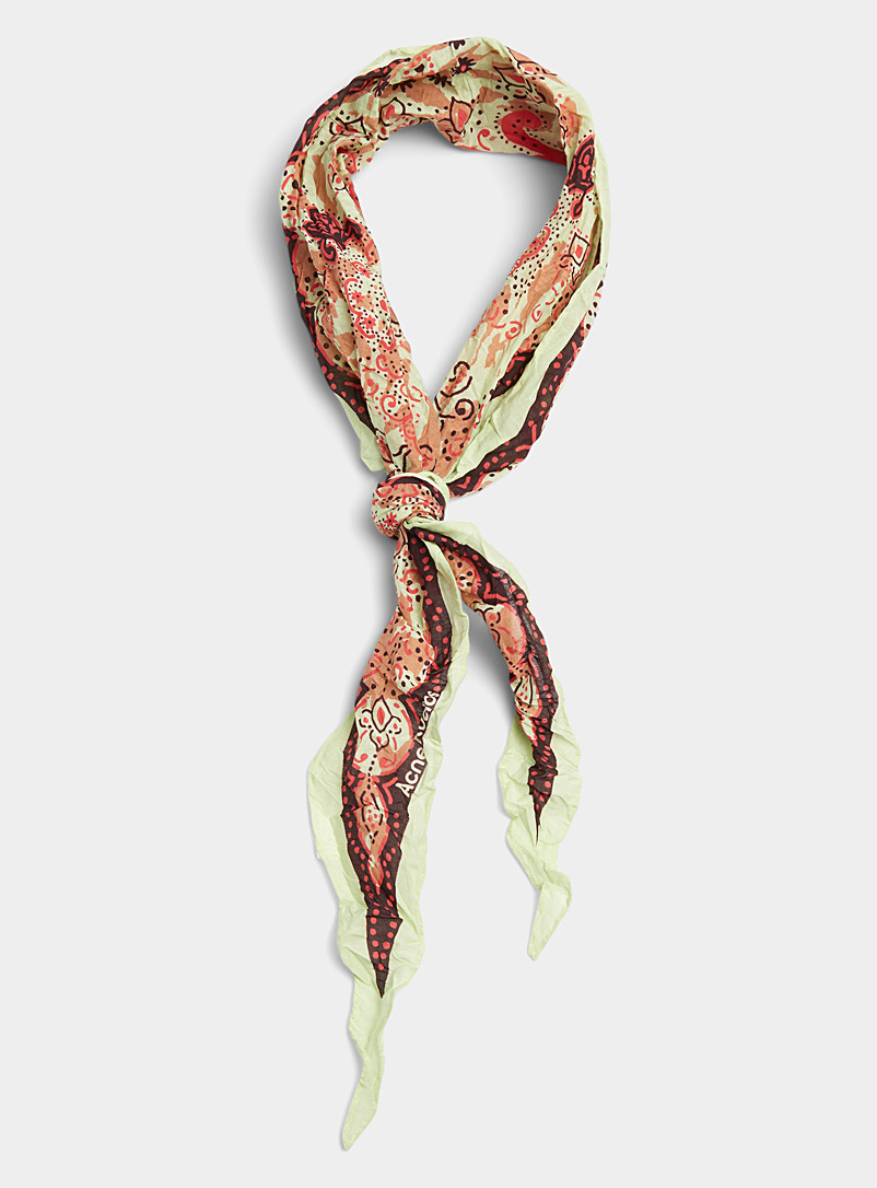 Acne Studios Assorted Paisley diamond scarf for women